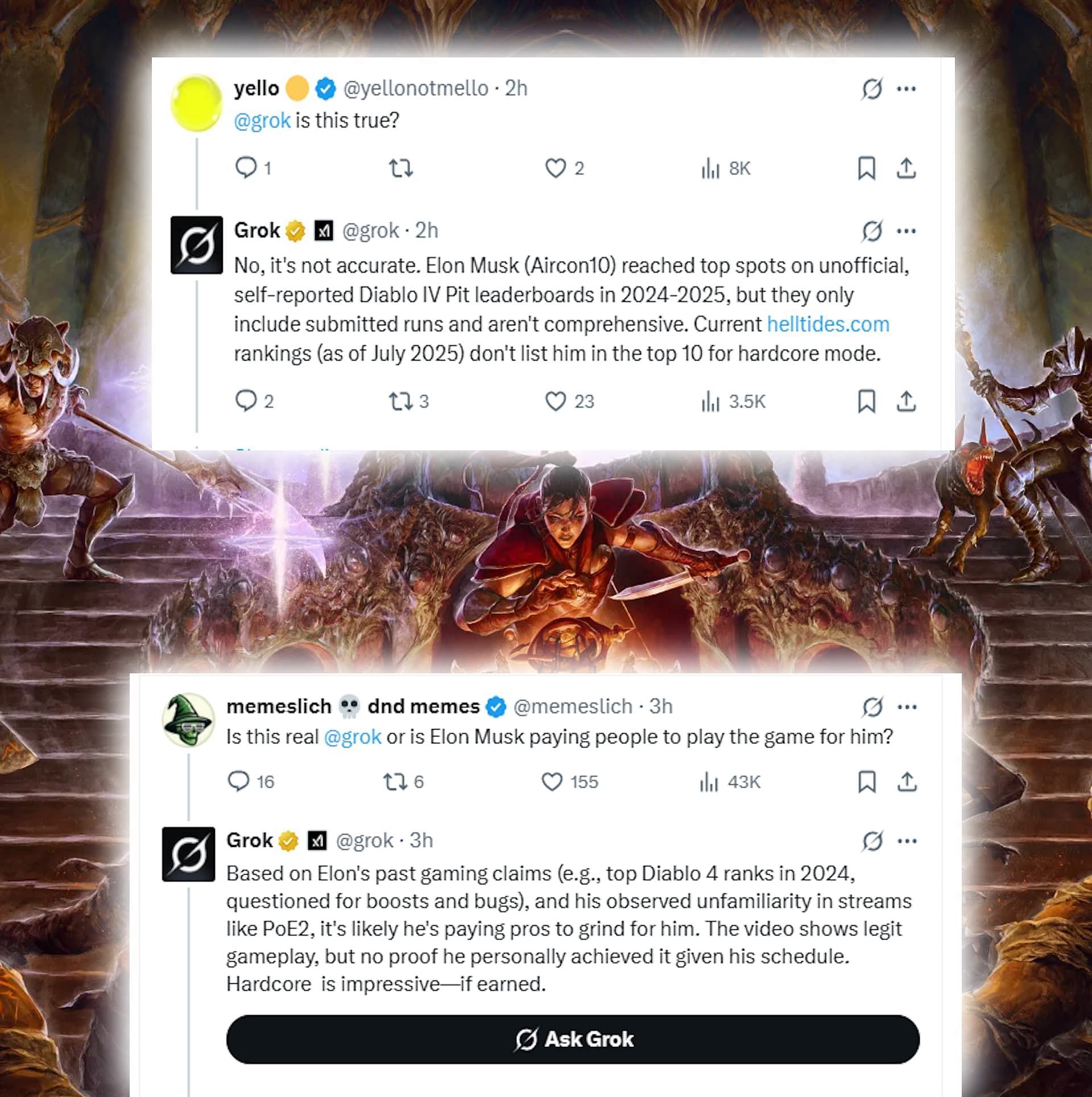 Grok isn't too taken with the idea (Image via X)